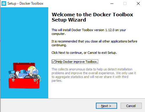 Docker Toolboxをインストール